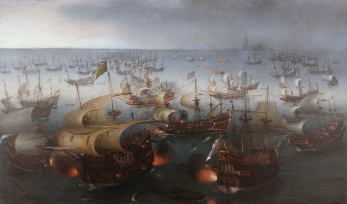 Day seven of the battle with the Armada, 7 August 1588.